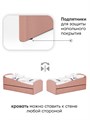 Кровать детская мягкая с бортиком и ящиком, 160х70, "Letmo" (велюр) 02069