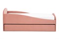 Кровать детская мягкая с бортиком и ящиком, 160х70, "Letmo" (велюр) 02069